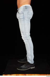 Larry Steel black shoes dressed jeans leg lower body 0003.jpg